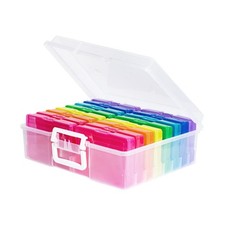 4" x 6" Photo Storage Case with Handle 16 Inner Photo Organizer Keeper