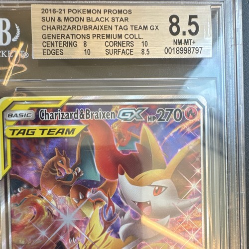 Charizard & Braixen-GX graded BGS 8.5 for sale on eBay
