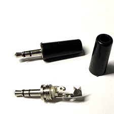 2x Audio Male Plug in Jack Stereo Connector 1/8 inch 3.5 mm P/N