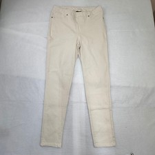 DG2 Diane Gilman Womens Beige Stretch Pull On Skinny Pants Size Large