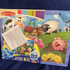 Melissa And Doug Blues Clues Sound Wooden Puzzle New