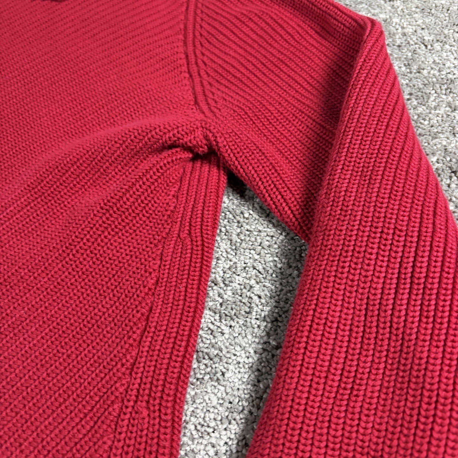 Talbots Medium Split Cowl Neck Shaker Stitch Swea… - image 5