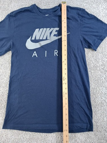 The Nike Tee Small Mens Short Sleeve T-Shirt Blue Reflective Graphic Nike Air - Picture 3 of 8