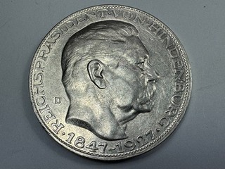 900 SILBER MEDAILLE REICHSPRÄSIDENT HINDENBURG von 1927 Weimarer Republik 25 g