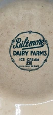 RARE Biltmore Dairy Farms Ice-cream Pie Plate Oven-Proof 1 CHIP 1 CRACK