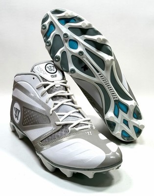 Men s Size 12 - Warrior Burn 7.0 Lacrosse Cleats White Silver BURN7MWT