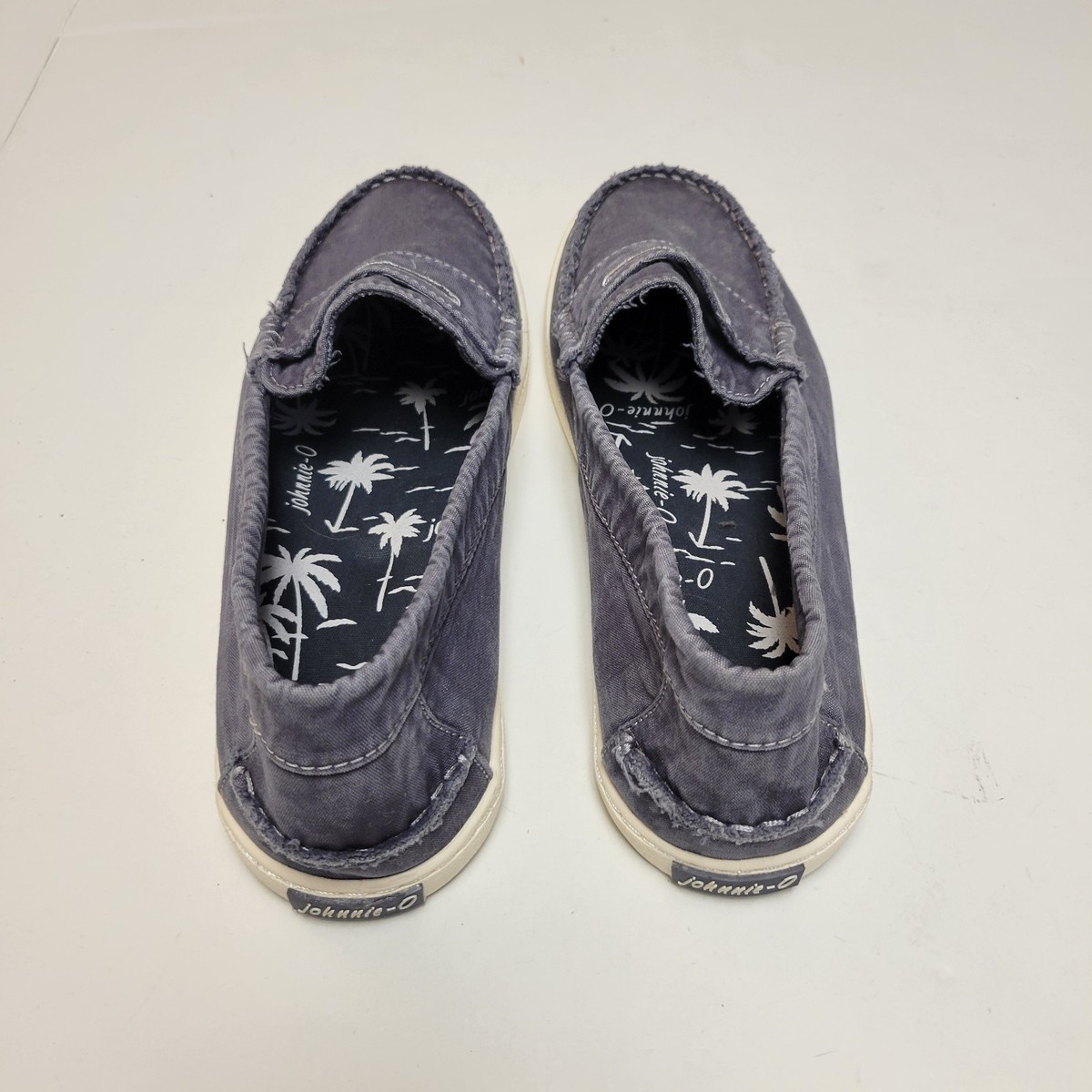 johnnie-O Navy Canvas Slip-On Loafer Goat Suede Moccasin with Calfskin Lining | Johnnie-O · Johnnie-O main image 2