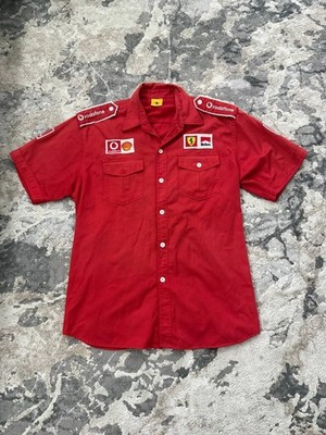 Vintage Puma Ferrari Shell Shirt Red Back Logo XL Size