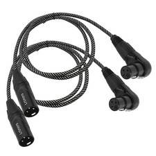 3FT XLR Right Angle Female to Male Cable - 90 Degree 3-Pin XLR Adapter Cable,...