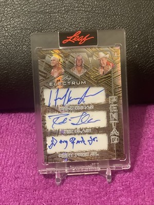 2024 LEAF ELECTRUM PENTAD HULK HOGAN,RIC FLAIR,DORY FUNK JR.,BEEFCAKE,AUTO 1/1