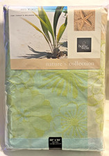 Home Wear Tablecloth 60 X 84 Oblong Nature's Collection Floral Green Colors NEW