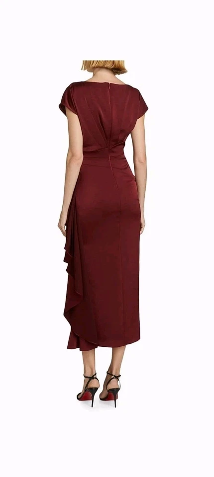 Vestido ajustado Lela Rose Florence color burdeos talla 10 nuevo con etiquetas Foto 2 de 4