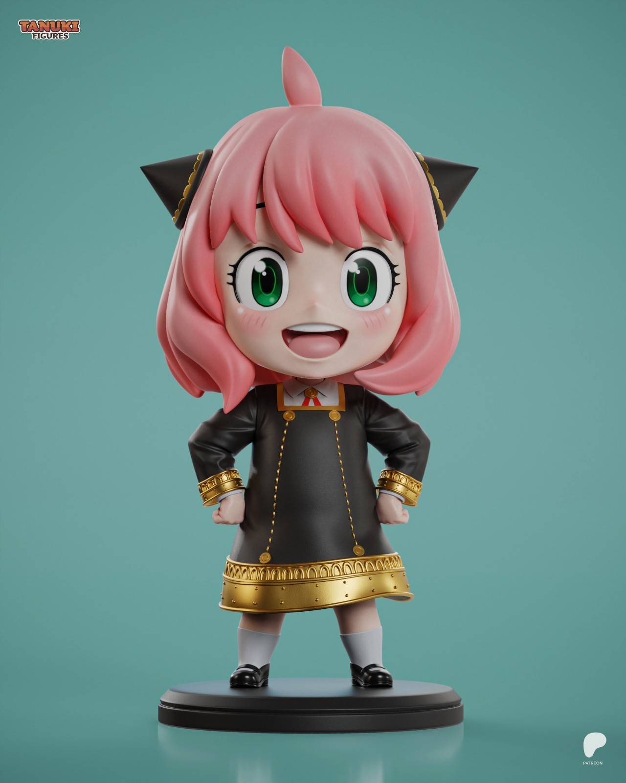 Anya Chibi - Espía x Familia 1/6 Figura Anime Estatua Sin Pintar Impresión 3D Sin Montar
