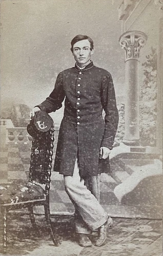 CIVIL WAR UNION ARMY JR. OFFICER CAL. INF. VOLS. (SAN FRAN.) 1864 ID.d CDV PHOTO