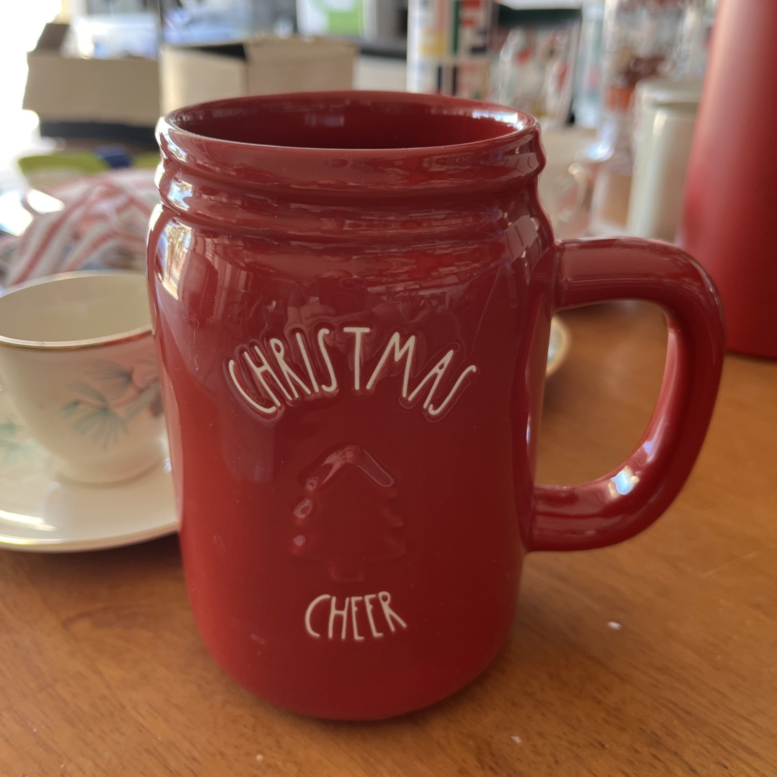 Rae Dunn Red Christmas Cheer Mason Style Mug