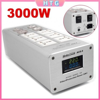 Updated Weiduka AC8.8 3000W 15A Audio Power Filter AC Power Socket LED Display