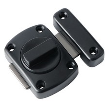 Matte Black Bathroom & Door Lock - 55x56MM Zinc Rotate Bolt Latch with Anti-C...