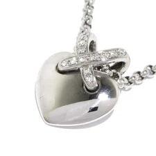 Auth CHAUMET Liens - 18K White Gold Diamond 8*****/7***** Necklace