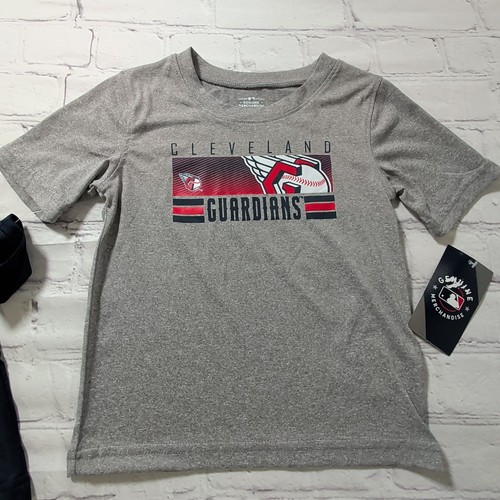 Toddler 4T MLB Cleveland Guardians 2 Pack Performance Tee Print Logo T-Shirt NEW - Picture 7 of 9