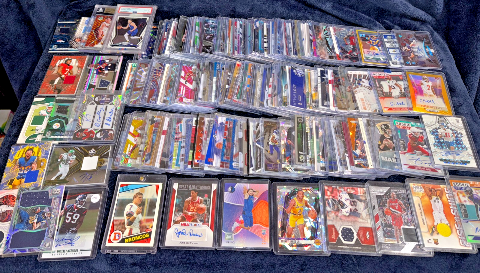 HUGE SPORTS CARD PATCH GOLD ELWAY LUKA RCS SSP GAME USED COLLECTION PSA LOT READ