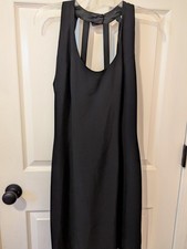 Morgan Taylor Evening Women's Sleeveless Dress w/ Sheer Beaded Cover Sz 12 Black