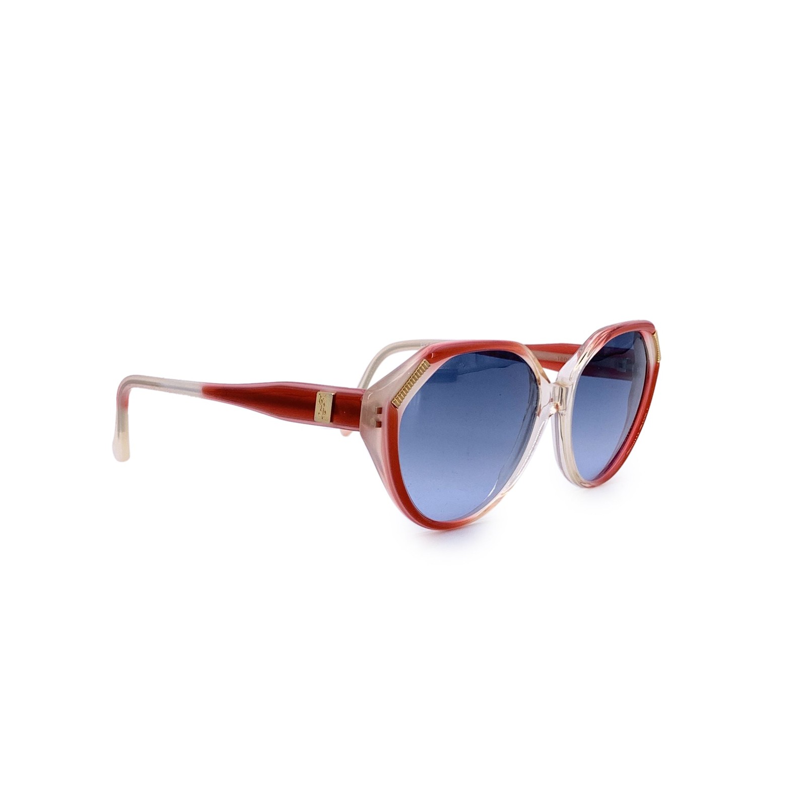 Occhiali da sole vintage Yves Saint Laurent EOLE bianchi e rossi 56 16 140 mm