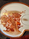 2 red and gold hand-painted mark on a Kutani Japanese snack plate No Cups — photo 3