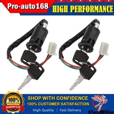 2 Set Universal Motorcycle Ignition Switch Key For Honda Yamaha Kawasaki Suzuki