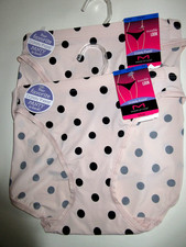 Maidenform 2-Pair BIKINI panties Barely There invisible Pink dots Nylon  XL/8
