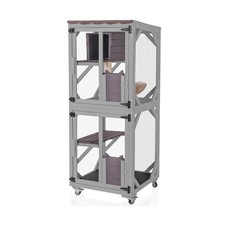 Aivituvin Cat Catio Outdoor Cat House Movable Large Enclosures on Exercise Wh...