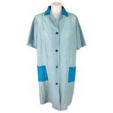 Coop Dress Large Women's Blue Vintage Super Market Work Wear Film Prop Costume