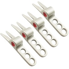 Jinshining 4 Pcs Silver Golf Ball Fork Pivot Divot Repair Tool Compatible...