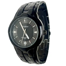 Armitron Men’s Black Stainless 41mm Watch Date 5 ATM NEW BATTERY 20/ 1897ti