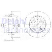 Delphi 2X Bremsscheibe Hinten Ø265 Mm Voll Beschichtet FüR Mazda 3 BK 1.6 1.4