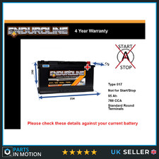 Battery fits ROLLS ROYCE PHANTOM GHOST DAWN 6.6 6.75 2003 on 017 760A 95Ah New