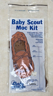 Tandy Leather Baby Scout Moc Kit Size Baby Large Kit #4605 Vintage NIOP