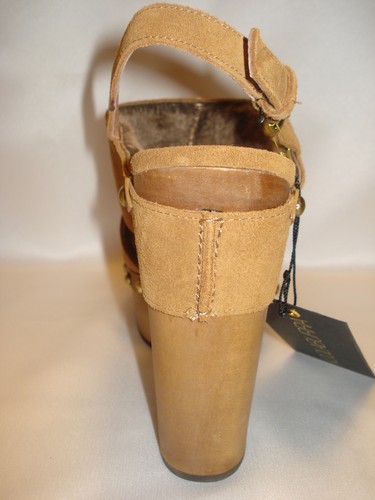 NEW! KOOLABURRA Chestnut Suede Sheepskin Shearling KHLOE Clogs Mules 10 $198 - Picture 6 of 12