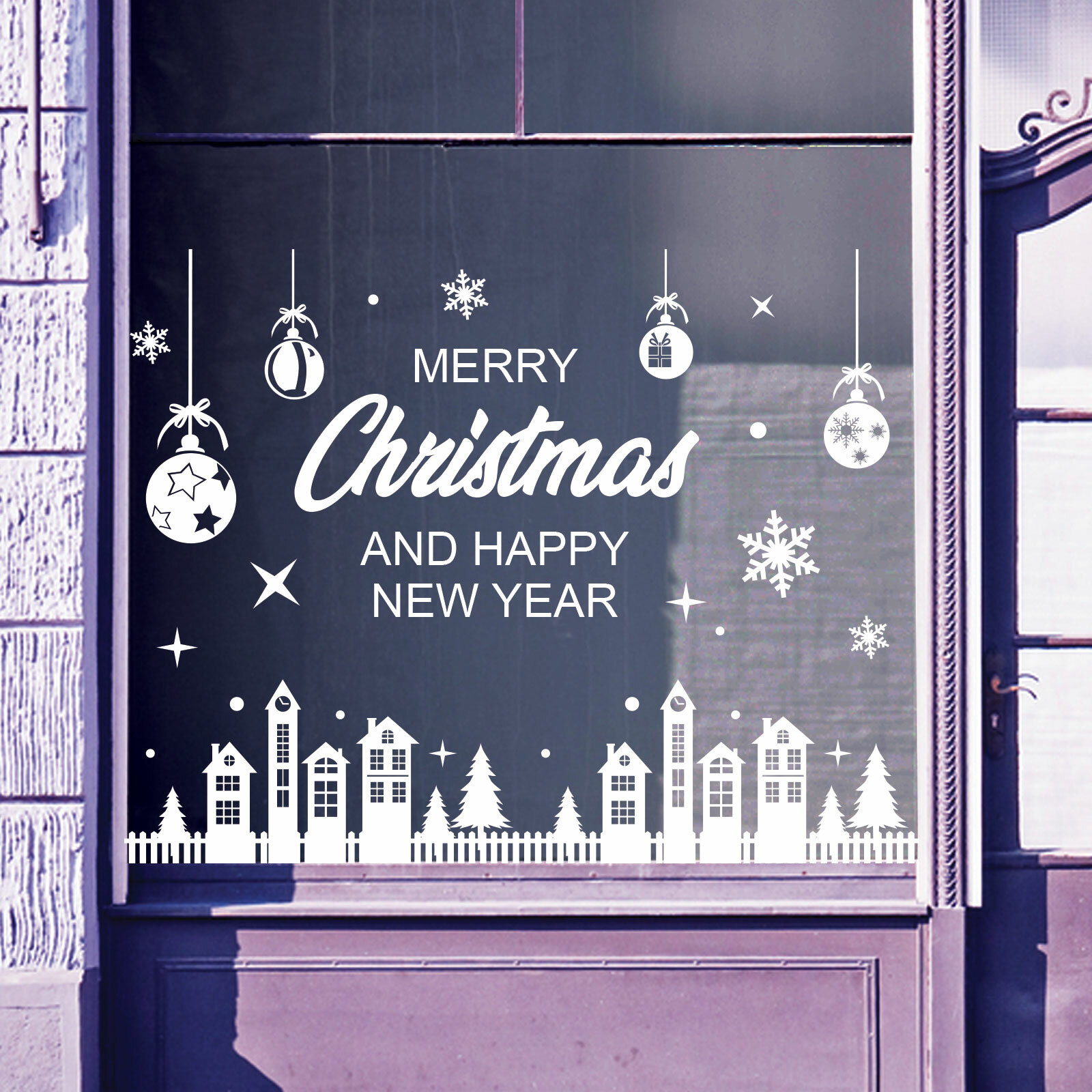Christmas Shop Window Stickers Decals Display Xmas Wall Stickers