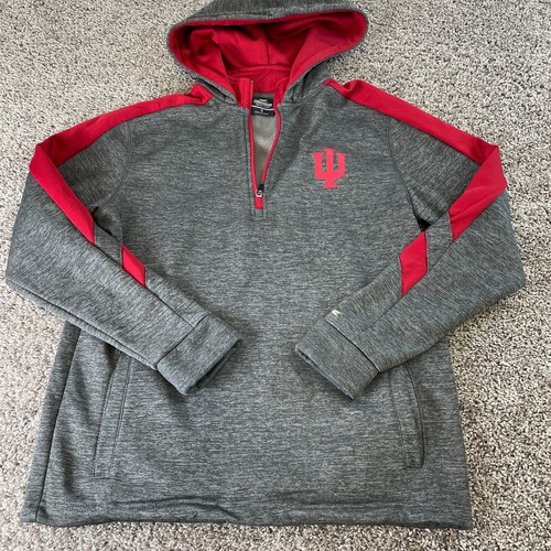 Indiana Hoosiers Jacket Adult Small Gray IU Basketball Hoodie Mens - Picture 2 of 9
