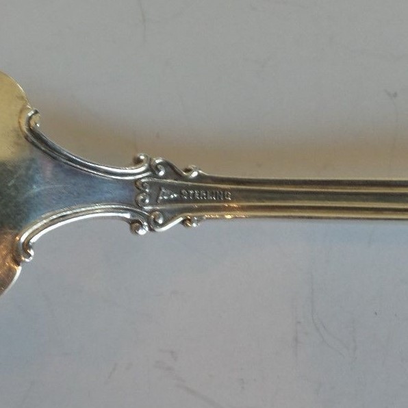 MECHANICS SILVER CO. STERLING SILVER LETTUCE FORK, "ALTAIR" PATTERN, 45 grams