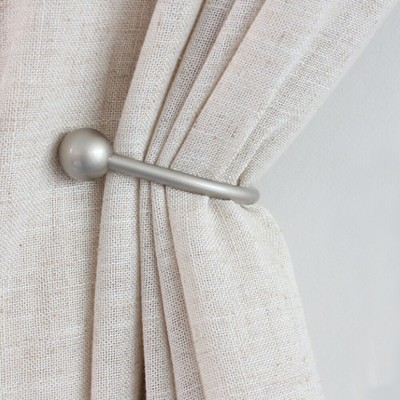 2x Metal Curtain Hold Backs Strong Arm Style Holdbacks Drape