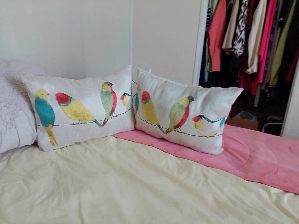 Juego De Colección 2 ALMOHADAS DECORATIVAS DE AVES DE GRANJA DE CAMPO 13"X18" Porche Hogar Foto 2 de 4