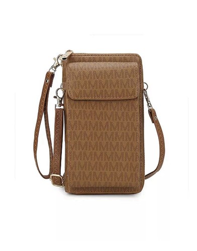 MKF Collection Mala Phone Wallet Crossbody By Mia K Tan With “M” Logo EUC
