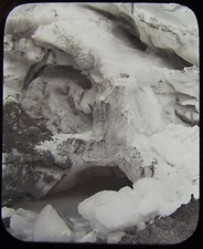 Glass Magic Lantern Slide A GLACIER UP CLOSE C1890 PHOTO SWITZERLAND ?