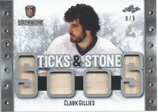 2017-18 Leaf Stickwork Game Used Sticks & Stones CLARK GILLIES 8/9 #SS-06 Silver