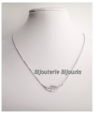 Pendentif Plumes En Argent 925 Rhodié - Bijou Tendance Femme, Neuf Avec étiquettes