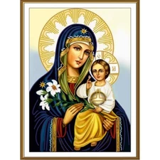 Bead Embroidery Kit Icon Virgin Mary Mother of God DIY Nova Sloboda