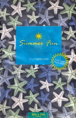 Vinyl tablecloth flannel backing assorted color & size Elrene USA seller 