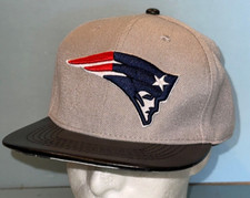 New England Patriots Mitchell  Ness SnapBack Hat Gray W/ Black Leather Bill USA