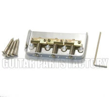 WTBSCR-NOLOGO Wilkinson Chrome 3-Saddle Short Bridge for Telecaster® No Logo